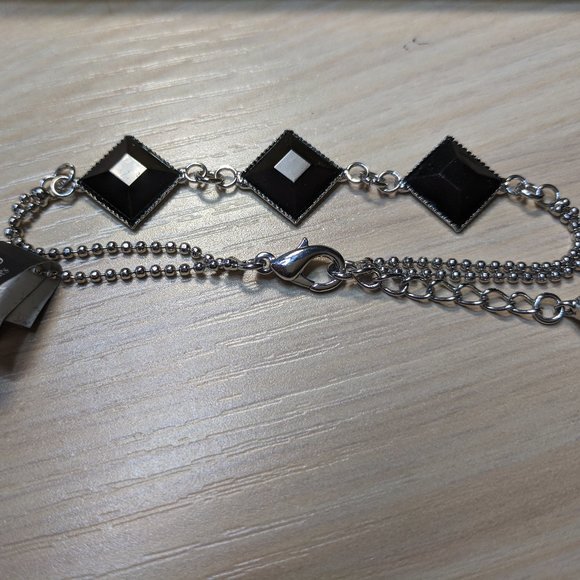 Cherub Brand Silver Onyx Bracelet - Picture 1 of 6